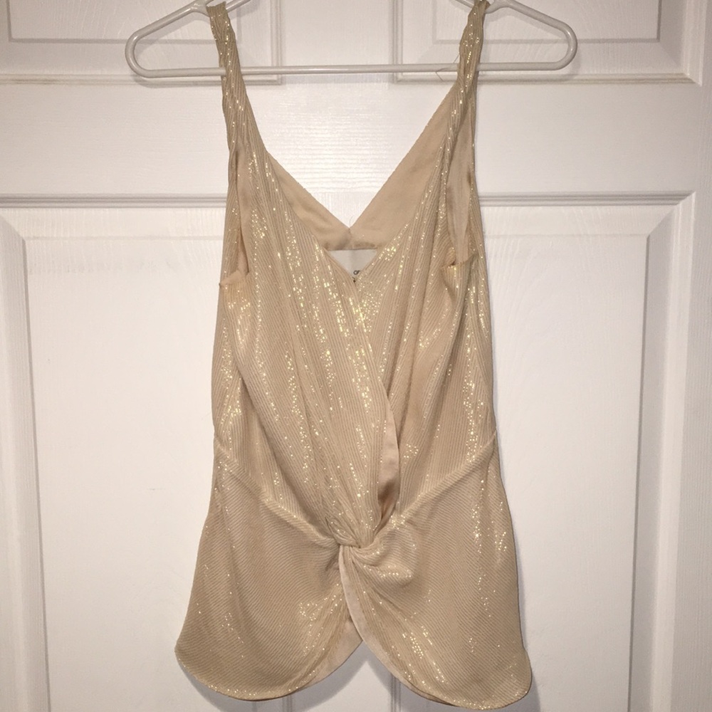 Greylin Sparkly Gold M tank top